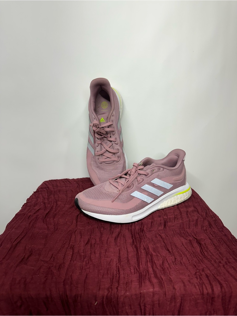 Adidas Supernova+ Women’s 8.5 Mauve Pink Silver Running Shoes GX2970 Boost